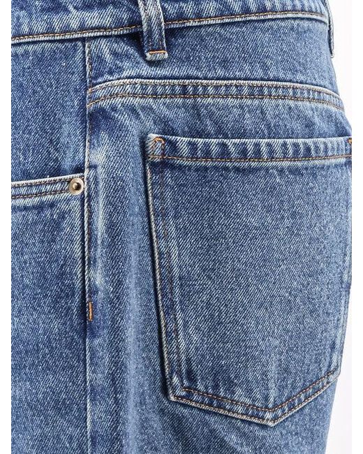 Miu Miu Blue Light-Wash Denim Flare Jeans