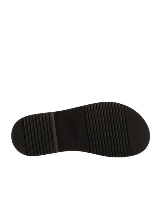 Emporio Armani Black Logo Strap Sandals for men