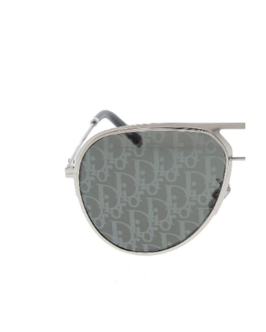 Dior White Metal Frame Sunglasses for men