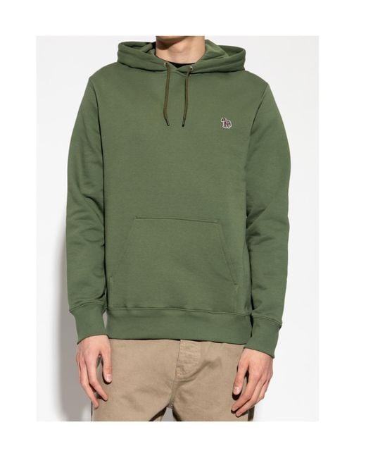 Paul Smith Green Ps Paul Smith Zebra Logo Hoodie for men