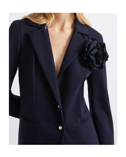 Marella Blue Slim-Fit Jersey Blazer