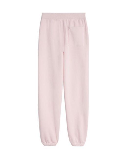 Jil Sander Pink Cotton Terry Track Pants