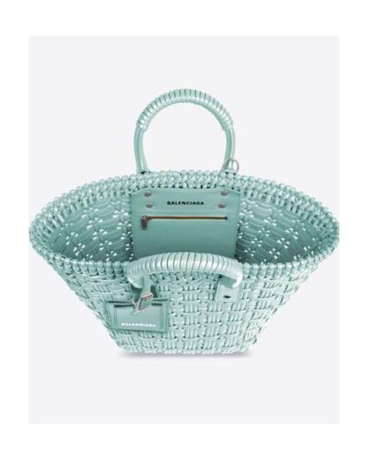 Balenciaga Blue Borsa Bistro Xs Basket Con Tracolla Da Donna
