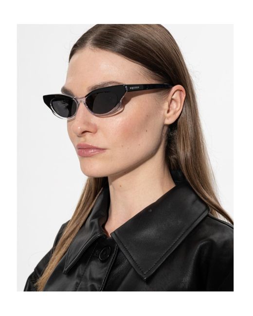 McQueen White Cat-Eye Sunglasses for men