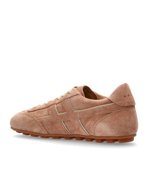 Hogan Brown Olympia Side H Patch Sneakers
