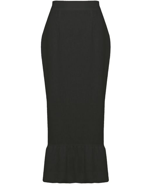 Posse Black Matilda Column Skirt