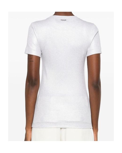 Brunello Cucinelli White Ribbed-Knit Top