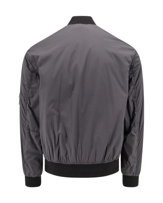 Stone Island Gray Compass-Badge Bomber Jacket for men