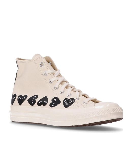 COMME DES GARÇONS PLAY Natural Comme Des Garçons Play X Converse Chuck High Top Sneakers for men