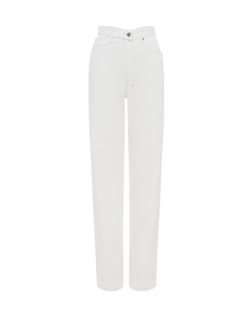 Ksubi White Straight Denim Trousers