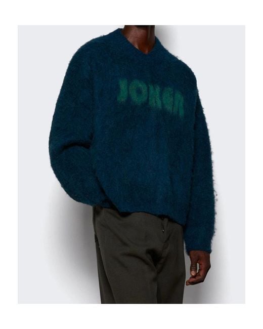 Martine Rose Blue Long-Sleeved Sweater for men