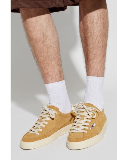 Autry Multicolor Suede Logo-Patch Sneakers for men