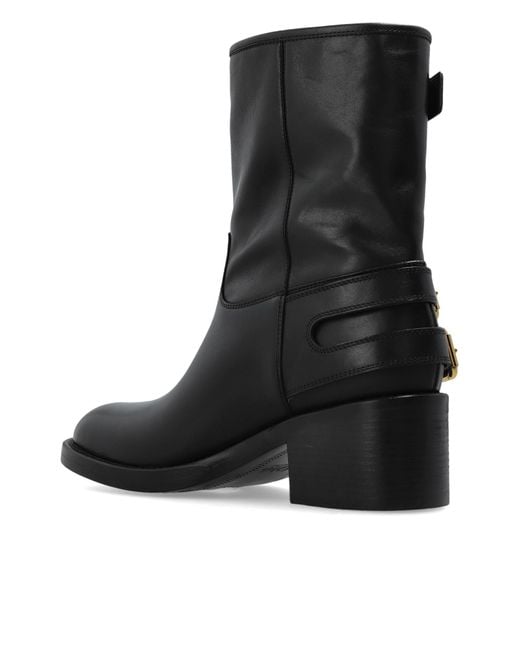 Chloé Black Chloé Dakota Buckled Ankle Boots