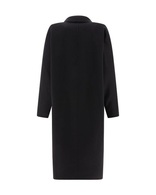Prada Black Single-Breasted Long Coat