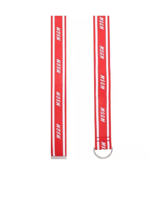 MSGM Red Hit The Color Belt for men