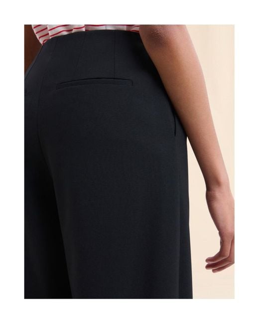 Marni Black Wool Blend Trousers With Symbol