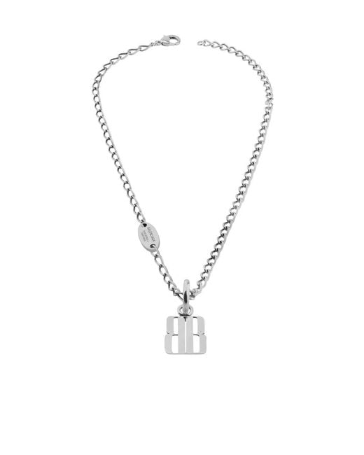 Balenciaga Metallic Nano Thin Necklace for men