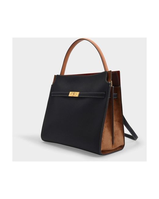 Tory Burch Black Lee Radziwil Double Tote Bag