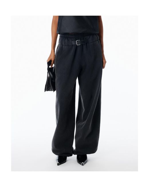 Alexander Wang Blue T By Belted Relaxed Pants