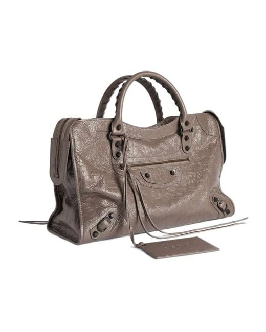 Balenciaga Metallic Le City Medium Shoulder Bag