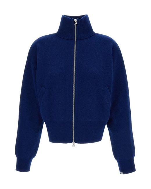 Extreme Cashmere Blue Zip Cardigan Xtra Cute