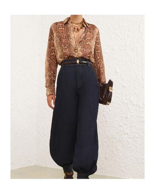 Zimmermann Brown Hypnotic Printed Shirt
