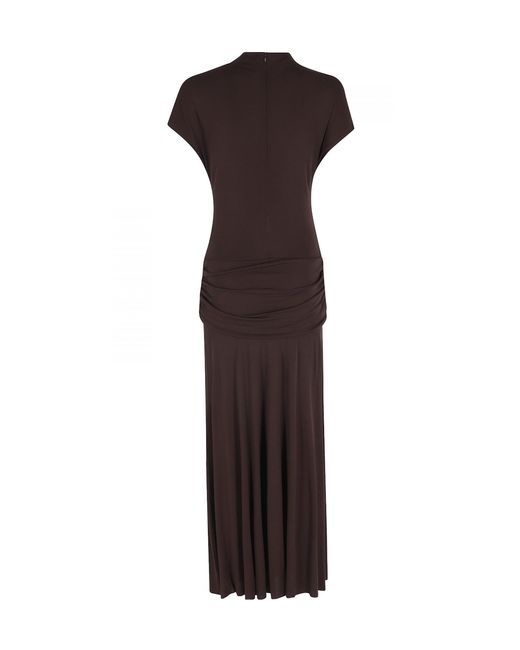 Semicouture Purple Short-Sleeved Dress