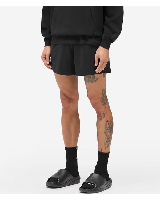 Represent Black Elastic Waist Shorts for men