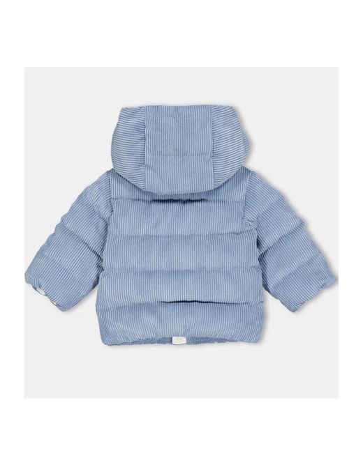 Moncler Blue Logo Patch Down Jacket
