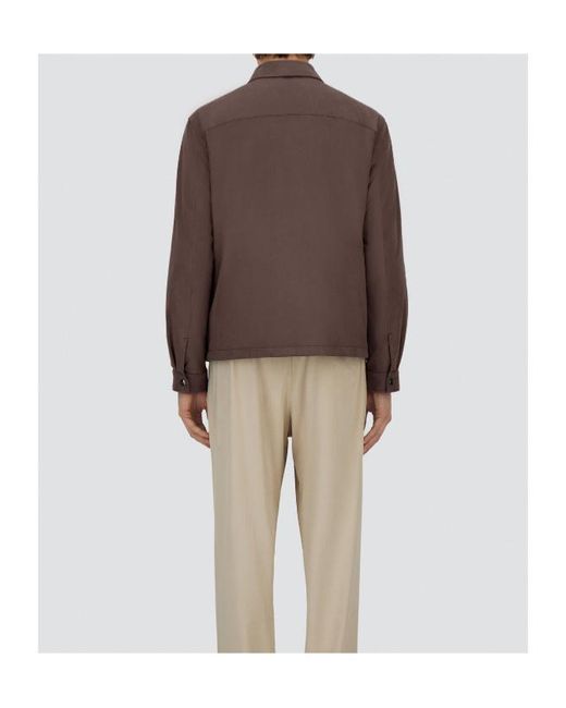 Herno Brown Resort Overshirt for men