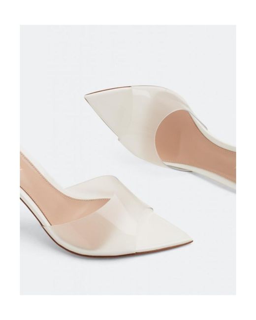 Gianvito Rossi White Logo High-Heeled Sandals