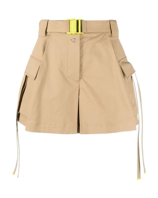 Off-White c/o Virgil Abloh Natural Gabardine Cargo Shorts