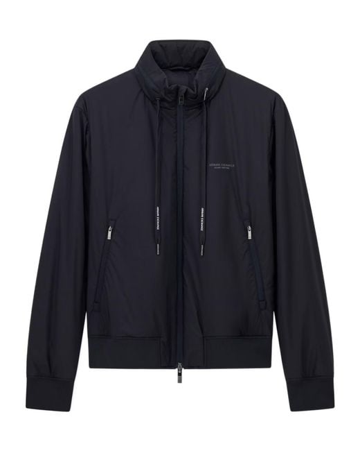 ARMANI EXCHANGE Blue Two-Way Zip Jacket for men