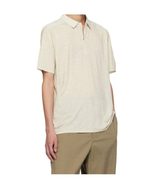 Veilance White Heather Polo Shirt for men