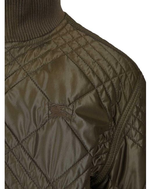 Burberry Green Micro Check-Stitch Wakerley Jacket