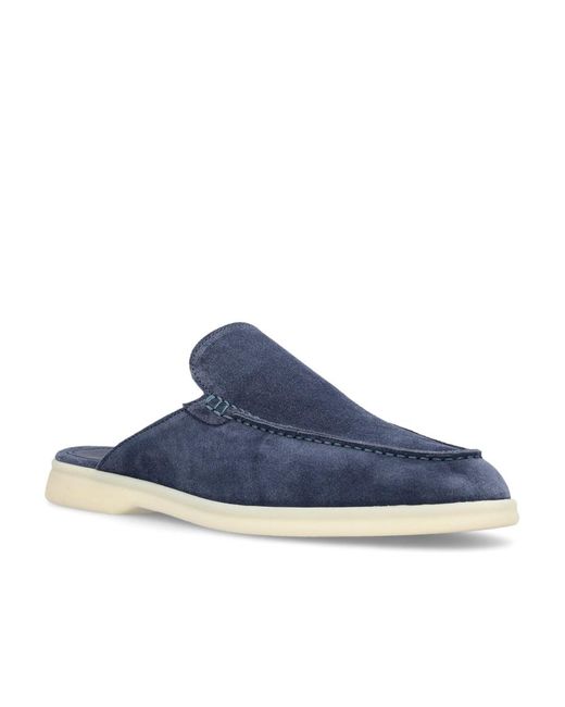 Loro Piana Blue Babouche Walk Love Shoes for men