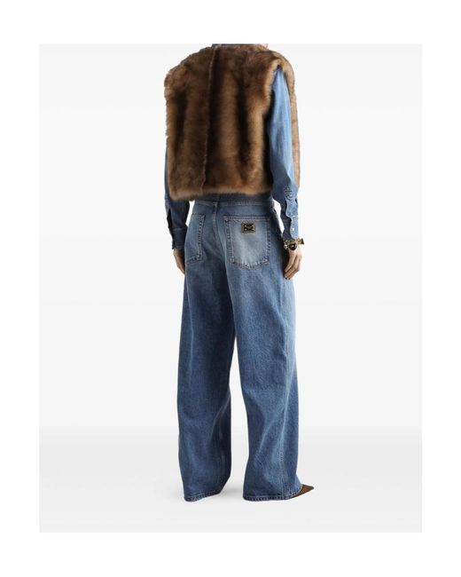 Dolce & Gabbana Blue Straight Leg Jeans