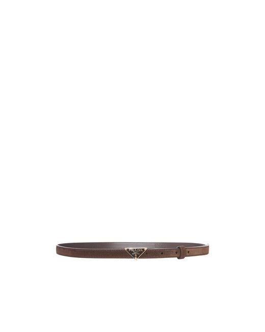 Prada White Logo Belt