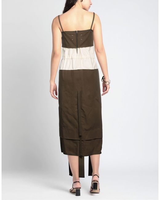 Maison Margiela Natural Sleeveless Flared Dress
