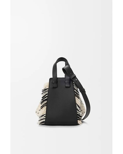 Loewe Black Anagram Debossed Compact Hammock Bag