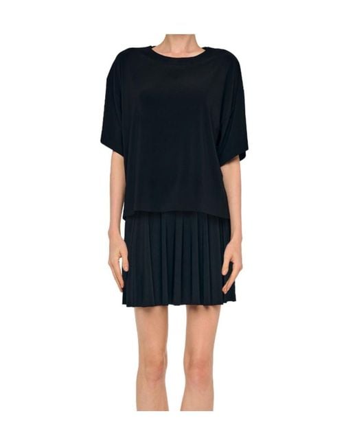 Norma Kamali Blue Short-Sleeve T-Shirt
