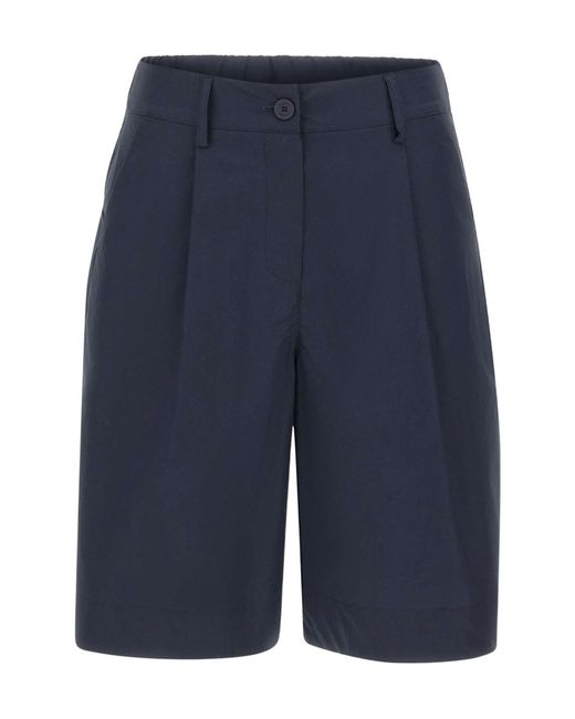 Kaos Blue Pleated Bermuda Shorts