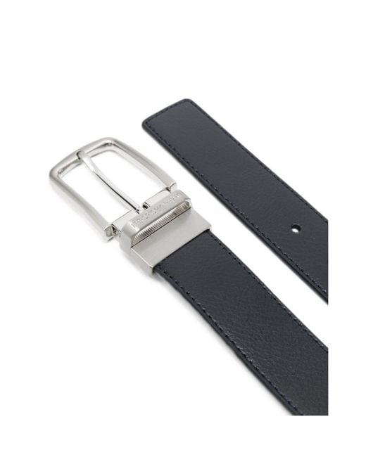 Emporio Armani Multicolor Logo-Engraved Buckle Belt for men