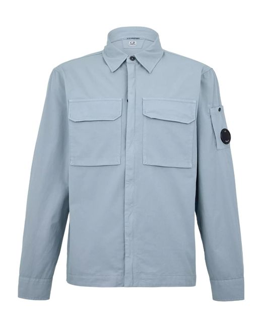 C P Company Blue Gabard Overshirt for men