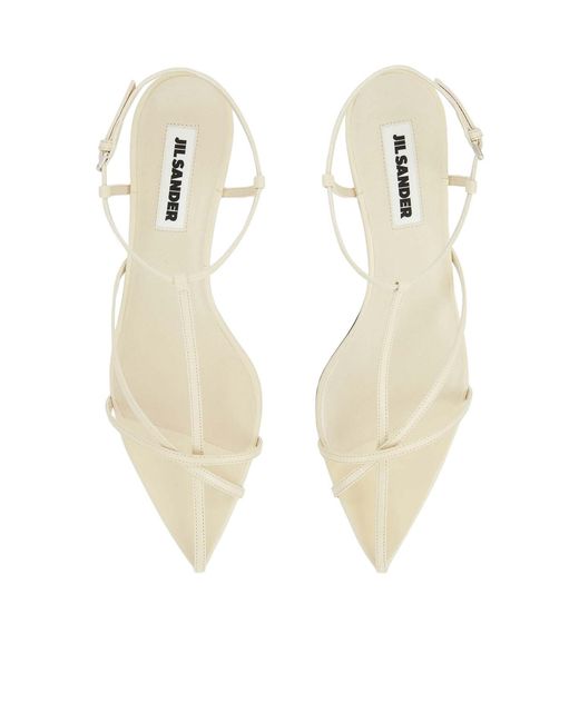 Jil Sander White New Tripon Pointed Toe Sandals