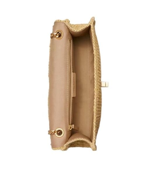 Tory Burch Natural Woven Chain Shoulder Bag