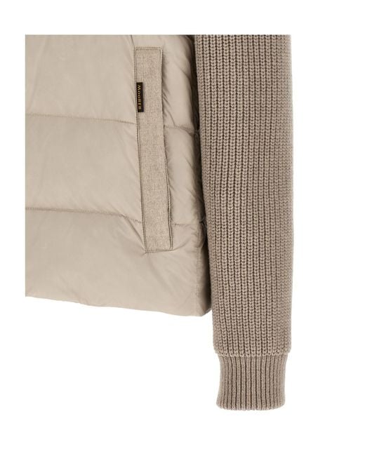 Moorer Natural Zippered Down Jacket for men