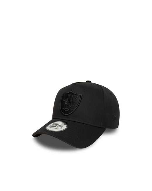 KTZ Black Las Vegas Raiders Nfl Essential 9Forty E-Frame Adjustable Cap for men