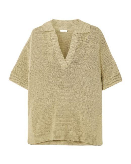 Joseph Natural Rian Knitted Polo Shirt