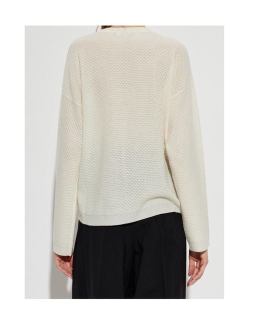 Fabiana Filippi White Long-Sleeve Knit Top